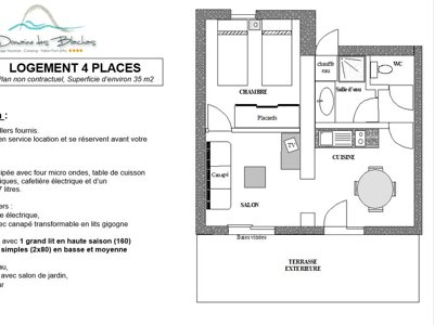 Cliquez pour découvrir toutes les photos de l'HÉBERGEMENT ! appartement - Domaine Des Blachas photo 7