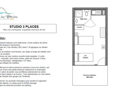 Cliquez pour découvrir toutes les photos de l'HÉBERGEMENT ! studio - Domaine Des Blachas photo 7