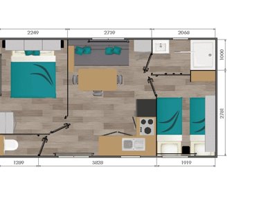 Cliquez pour découvrir toutes les photos de l'HÉBERGEMENT ! mobil-home - Des Bastides photo 9