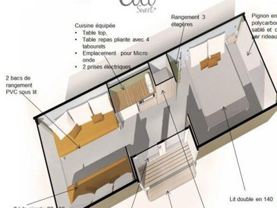 Cliquez pour découvrir toutes les photos de l'HÉBERGEMENT ! bungalow toilé - Sites Et Paysages - Beau Rivage photo 3