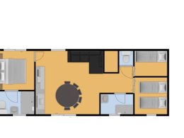 Camping Pas Cher vous présente avec son site Officiel campingpascher.fr, le Camping RCN La Bastide En Ardèche classé 5 étoiles, situé sur la commune de Ruoms dans le département Ardèche (Rhône Alpes) en France. Le camping RCN La Bastide En Ardèche, vous présente un hébergement de type mobil-home de 36 m² pour 2 personnes avec climatisation et télévision. Le camping RCN La Bastide En Ardèche vous propose du sam. 02 mai au sam. 09 mai 2026 pour 7 nuits à 588€. Cette location propose 131 dates différentes pour réserver votre séjour. Découvrez également les 11 autres gammes d'hébergements du camping. Les Avis clients pour le Camping RCN La Bastide En Ardèche sont excellents avec une note moyenne de 8 sur 10. Rivière, Piscine chauffée, Piscine extérieure, Animation enfants, Animations familiales, Aire de jeux enfants, Canoë-kayak, Ping-pong, Pétanque, Terrain de football, Terrain multisports, Bar, Restaurant, Snack/Bar, Épicerie,... En savoir plus : cliquez-ICI.