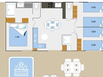 Cliquez pour découvrir toutes les photos de l'HÉBERGEMENT ! mobil-home - CAMPASUN Le Mas De Pierredon photo 8