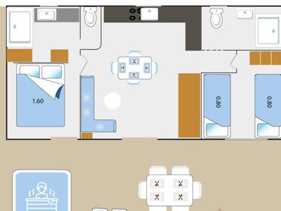 Cliquez pour découvrir toutes les photos de l'HÉBERGEMENT ! mobil-home - CAMPASUN Le Mas De Pierredon photo 9