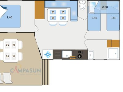 Cliquez pour découvrir toutes les photos de l'HÉBERGEMENT ! mobil-home - Parc Mogador photo 6