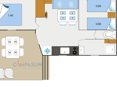 Cliquez pour découvrir toutes les photos de l'HÉBERGEMENT ! mobil-home - Parc Mogador photo 4