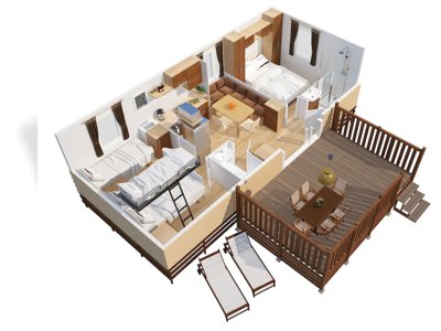 Cliquez pour découvrir toutes les photos de l'HÉBERGEMENT ! mobil-home - Hu Park Albatros Village photo 7