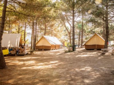 Cliquez pour découvrir toutes les photos de l'HÉBERGEMENT ! tente en toile et bois - Olva photo 6