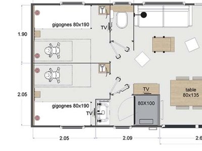 Cliquez pour découvrir toutes les photos de l'HÉBERGEMENT ! mobil-home - La Marmotte photo 5