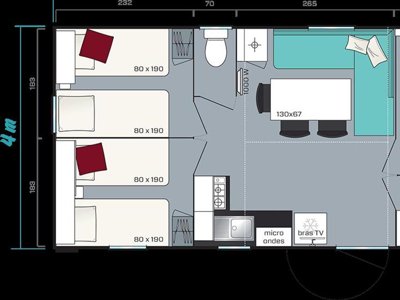 mobil-home - Bleu Marine photo 2
