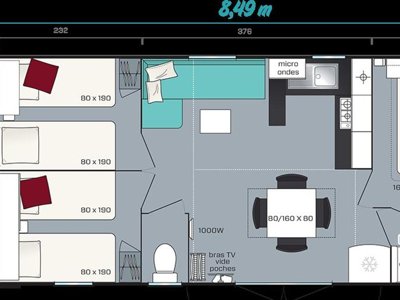mobil-home - Bleu Marine photo 2