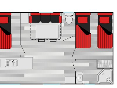 Cliquez pour découvrir toutes les photos de l'HÉBERGEMENT ! mobil-home - Les Playes photo 4