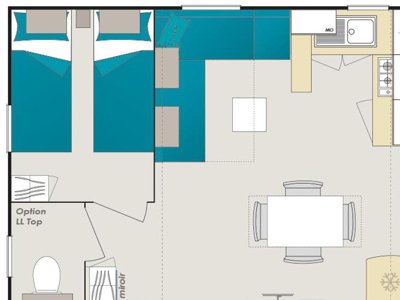 Cliquez pour découvrir toutes les photos de l'HÉBERGEMENT ! mobil-home - Flower Les Ondines photo 7