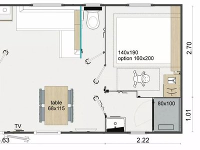 Cliquez pour découvrir toutes les photos de l'HÉBERGEMENT ! mobil-home - La Castillonderie photo 5