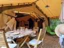 tente en toile et bois - camping La Castillonderie photo 2