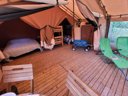 tente en toile et bois - camping La Castillonderie photo 3