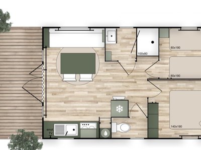 Cliquez pour découvrir toutes les photos de l'HÉBERGEMENT ! mobil-home - Kerlaz photo 9
