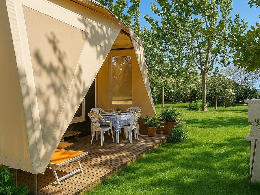Camping Pas Cher vous présente avec son site Officiel campingpascher.fr, le Camping International Glamping Lago Di Bracciano classé 4 étoiles, situé sur la commune de Trevignano Romano dans le département Rome (Latium) en Italie. Le camping International Glamping Lago Di Bracciano vous propose un hébergement de type tente de 16 m². L'établissement vous propose 11 autres types d'hébergements. Découvrez tous nos séjours à petits prix dans la commune et aux alentours de Trevignano Romano du département : Rome (Latium). Les Avis clients pour le Camping International Glamping Lago Di Bracciano sont excellents avec une note moyenne de 8 sur 10. LacMer, Piscine extérieure, Aire de jeux enfants, Cyclisme, Ping-pong, Pétanque, Randonnée, Salle de fitness, Bar, Pizzeria, Plats à emporter, Restaurant, Snack/Bar, Épicerie,... En savoir plus : cliquez-ICI.