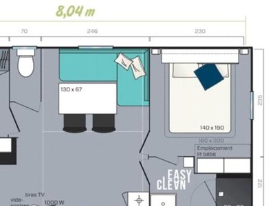 Cliquez pour découvrir toutes les photos de l'HÉBERGEMENT ! mobil-home - Flower Le Nauzan Plage photo 4