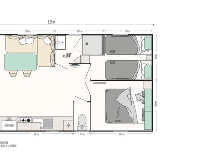 Cliquez pour découvrir toutes les photos de l'HÉBERGEMENT ! mobil-home - Flower Le Nauzan Plage photo 9