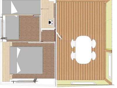 Cliquez pour découvrir toutes les photos de l'HÉBERGEMENT ! tente en toile et bois - Les Granges photo 5