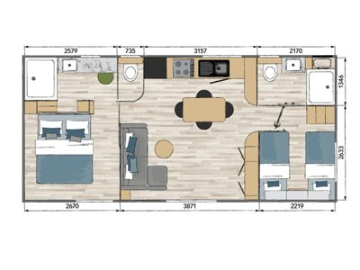 Cliquez pour découvrir toutes les photos de l'HÉBERGEMENT ! mobil-home - L'Air Marin photo 6