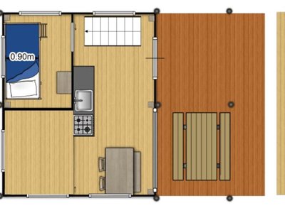 Cliquez pour découvrir toutes les photos de l'HÉBERGEMENT ! bungalow toilé - La Fontaine Du Roc photo 6