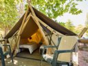 Cliquez pour découvrir toutes les photos de l'HÉBERGEMENT ! tente en toile et bois - camping Borepo photo 7