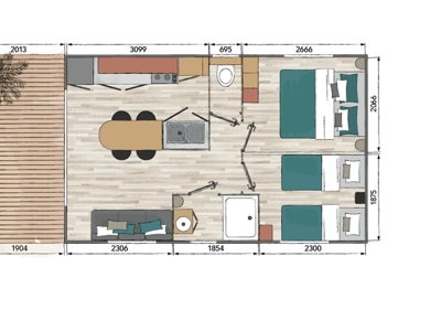Cliquez pour découvrir toutes les photos de l'HÉBERGEMENT ! mobil-home - Le Renom photo 2