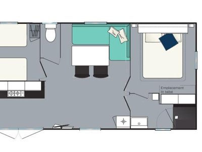 Cliquez pour découvrir toutes les photos de l'HÉBERGEMENT ! mobil-home - Le Nid D'Eté photo 3
