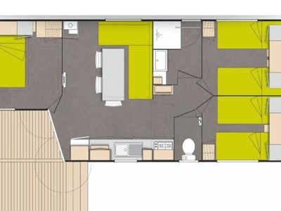 Cliquez pour découvrir toutes les photos de l'HÉBERGEMENT ! mobil-home - Le Nid D'Eté photo 4
