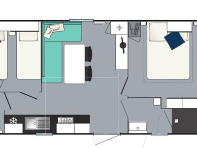 Cliquez pour découvrir toutes les photos de l'HÉBERGEMENT ! mobil-home - Le Nid D'Eté photo 3