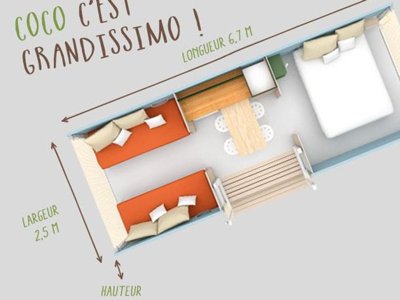 Cliquez pour découvrir toutes les photos de l'HÉBERGEMENT ! tente en toile et bois - Aqua 3 Masses photo 5
