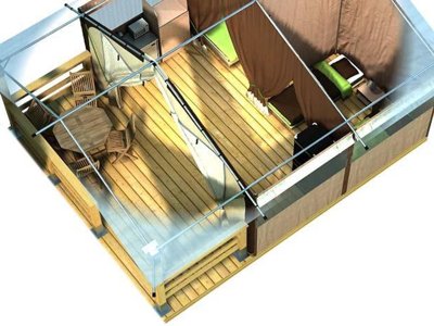 Cliquez pour découvrir toutes les photos de l'HÉBERGEMENT ! bungalow toilé - Aqua 3 Masses photo 7