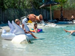 Camping Pas Cher vous présente avec son site Officiel campingpascher.fr, le Camping Paradis Soleil D'Oc classé 4 étoiles, situé sur la commune de Narbonne Plage dans le département Aude (Languedoc Roussillon) en France. Le camping Paradis Soleil D'Oc, vous présente un hébergement de type mobil-home de 29 m² pour 4 personnes avec climatisation. Le camping Paradis Soleil D'Oc vous propose du dimanche 03 mai au dimanche 10 mai 2026, en promotion à -20% pour 7 nuits à 189 € au lieu de 238,0 € soit une Économie de 49 €. Cette location propose 117 dates différentes pour réserver votre séjour. Découvrez également les 15 autres gammes d'hébergements du camping. Les Avis clients pour le Camping Paradis Soleil D'Oc sont excellents avec une note moyenne de 8 sur 10. Lagon, Animations familiales, Club enfants, Aire de jeux enfants, Canoë-kayak, Centre équestre, Ping-pong, Planche à voile, Plongée, Pétanque, Structure gonflable enfants, Terrain de volley-ball, Bar, Dépôt de pain, Snack/Bar, Supermarché, Épicerie,... En savoir plus : cliquez-ICI.