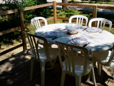 Cliquez pour découvrir toutes les photos de l'HÉBERGEMENT ! tente en toile et bois - Le Barralet photo 2
