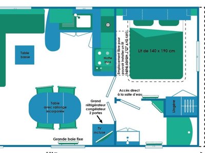 Cliquez pour découvrir toutes les photos de l'HÉBERGEMENT ! mobil-home - La Foret photo 3