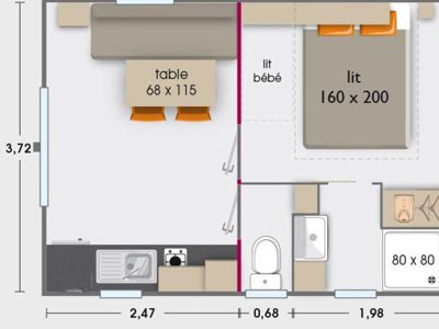 Cliquez pour découvrir toutes les photos de l'HÉBERGEMENT ! mobil-home - Le Verger De Jastres photo 3