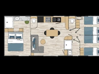 Cliquez pour découvrir toutes les photos de l'HÉBERGEMENT ! mobil-home - Golfo Di Sogno photo 6