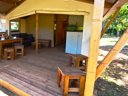 Cliquez pour découvrir toutes les photos de l'HÉBERGEMENT ! tente en toile et bois - camping Merendella photo 2