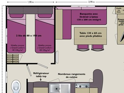 Cliquez pour découvrir toutes les photos de l'HÉBERGEMENT ! mobil-home - De La Vallée photo 5