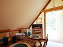 Cliquez pour découvrir toutes les photos de l'HÉBERGEMENT ! tente en toile et bois - camping Pene Blanche photo 4