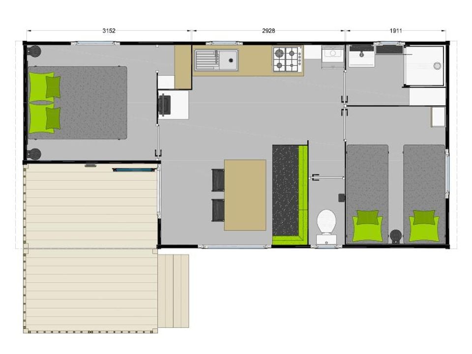 Cliquez pour découvrir toutes les photos de l'HÉBERGEMENT ! mobil-home - Plein Soleil photo 2