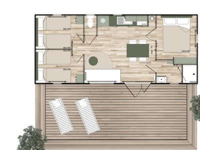 Cliquez pour découvrir toutes les photos de l'HÉBERGEMENT ! mobil-home - Vert Gapeau photo 3