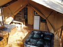 Cliquez pour découvrir toutes les photos de l'HÉBERGEMENT ! tente en toile et bois - camping Charlemagne photo 2