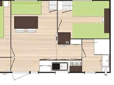 Cliquez pour découvrir toutes les photos de l'HÉBERGEMENT ! mobil-home - Flower Le Rochelongue photo 4
