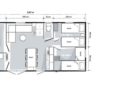 Cliquez pour découvrir toutes les photos de l'HÉBERGEMENT ! mobil-home - Flower Le Rochelongue photo 3
