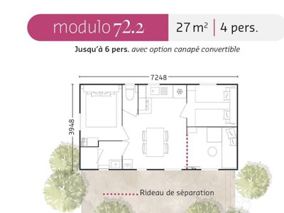 Cliquez pour découvrir toutes les photos de l'HÉBERGEMENT ! mobil-home - Beau Rivage photo 2