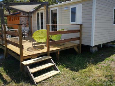 Cliquez pour découvrir toutes les photos de l'HÉBERGEMENT ! mobil-home - Les Lauriers Roses photo 2