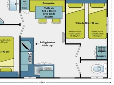 Cliquez pour découvrir toutes les photos de l'HÉBERGEMENT ! mobil-home - Les Lauriers Roses photo 2