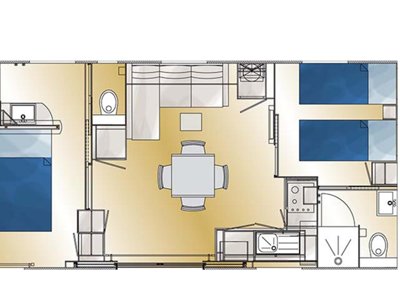 Cliquez pour découvrir toutes les photos de l'HÉBERGEMENT ! mobil-home - Les Bois Flottés photo 18